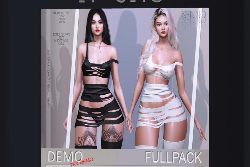Andra Top &amp; Andra Skirt &amp; Bikini - Legacy/MaitreyaX/Reborn/+mods, L$149-L$249 each/L$849 FP
