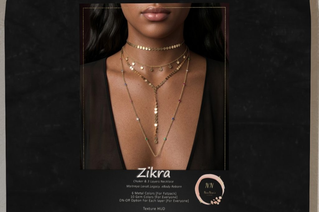 Zikra Choker and Necklaces - Legacy/MaitreyaX/Reborn/+mods, L$250 each/L$600 FP