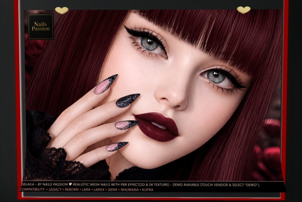 Delaila Nail Set - GenX/Inithium/Legacy/Maitreya/Nhumana/Reborn/+mods, L$280