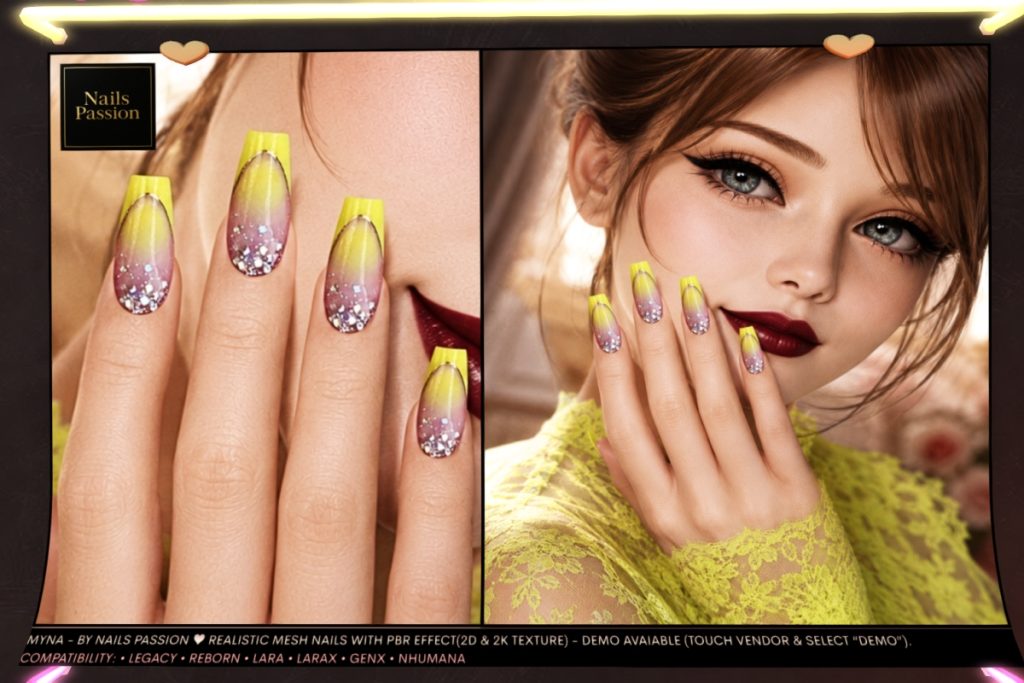 Myna Nails - GenX/Legacy/Maitreya/Nhumana/Reborn/+mods, L$280