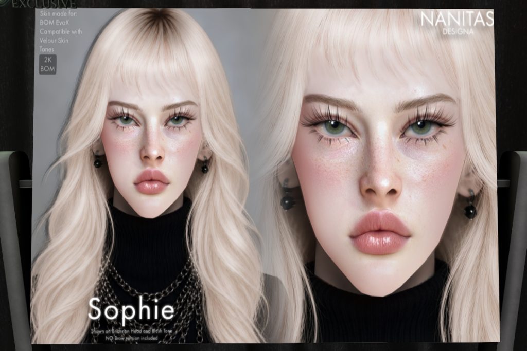 Sophie Skin - EvoX/Velour, L$500 each/L$2800 FP