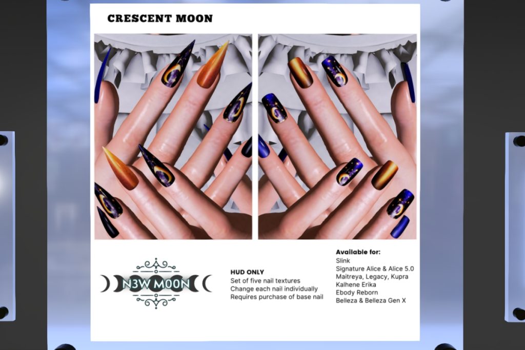 Crescent Moon Nails - See Ad For Fits, L$120