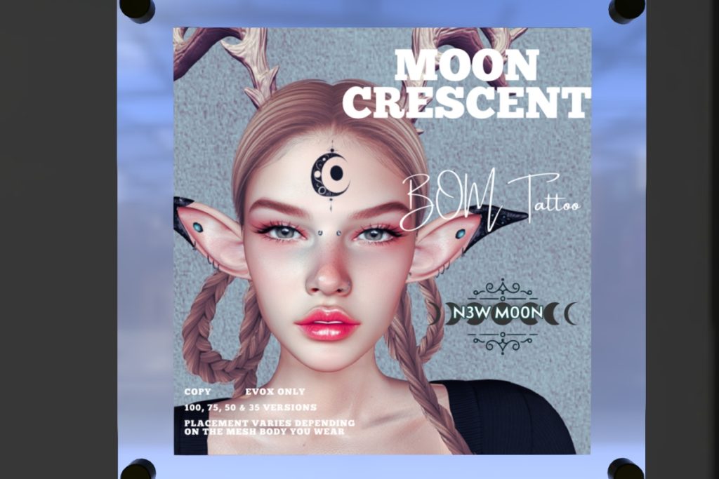 Moon Crescent Tattoo, L$99