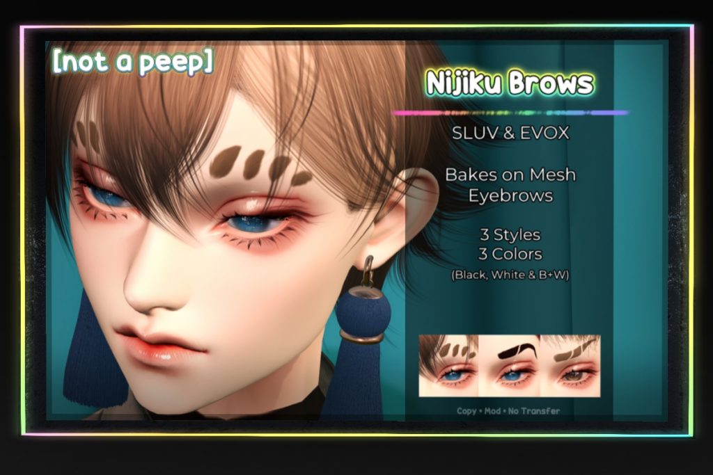 Nijiku Brows - BOM/EvoX, L$250
