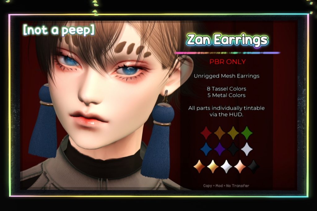 Zan Earrings, L$250