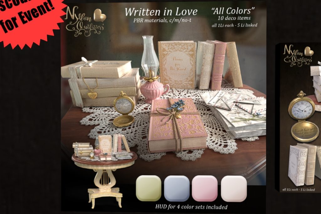 Written In Love Set, L$288 each/L$1052 FP