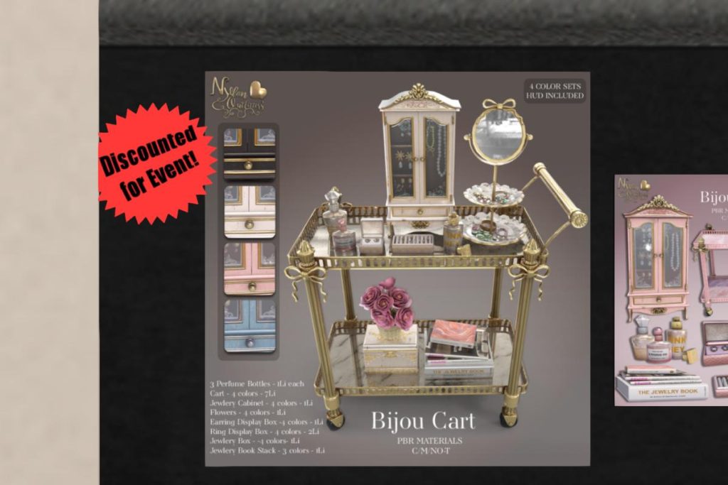 Bijou Cart Collection - L$288 each/L$1088 FP