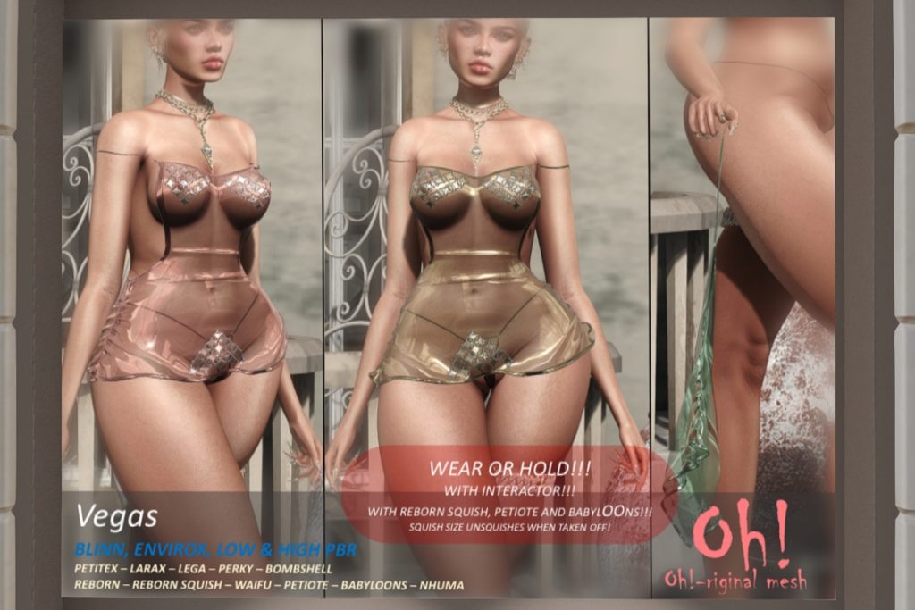 Vegas Dress - Legacy/MaitreyaX/Nhumana/Reborn/+mods, L$699 each/L$1999 FP