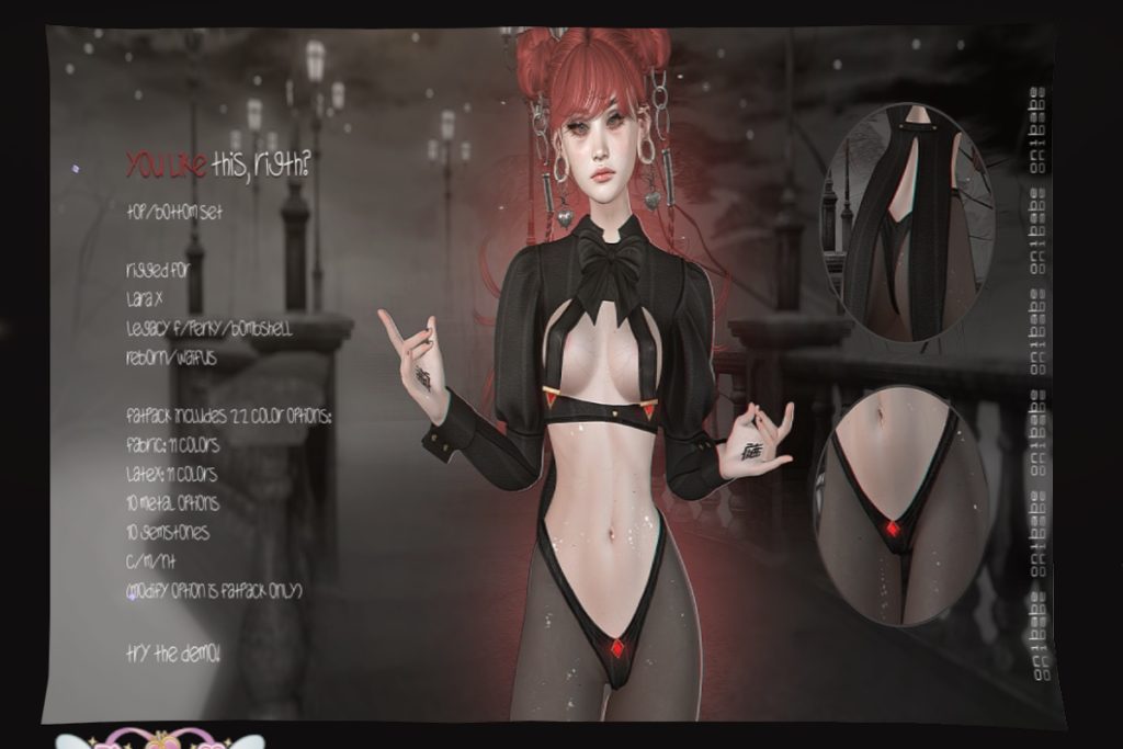 You Like This, Right? Outfit - Legacy/MaitreyaX/Reborn/+mods, L$349 each/L$1899 FP