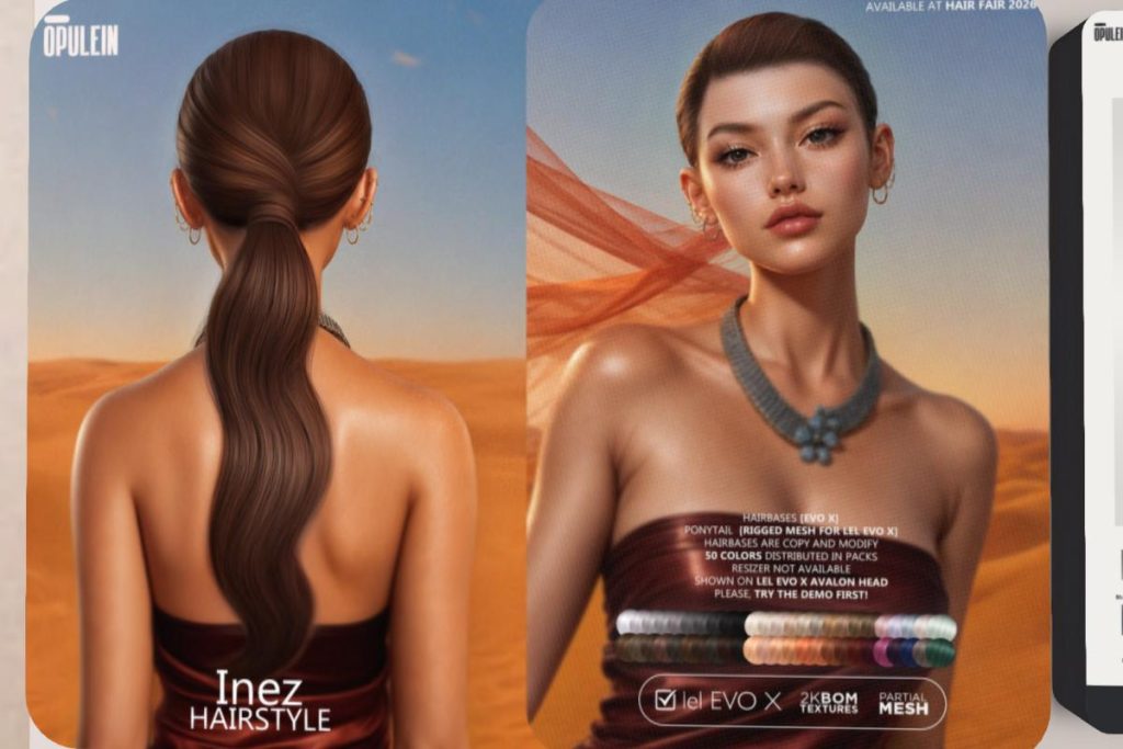 Inez Hair - EvoX, L$299 each/L$1299 FP