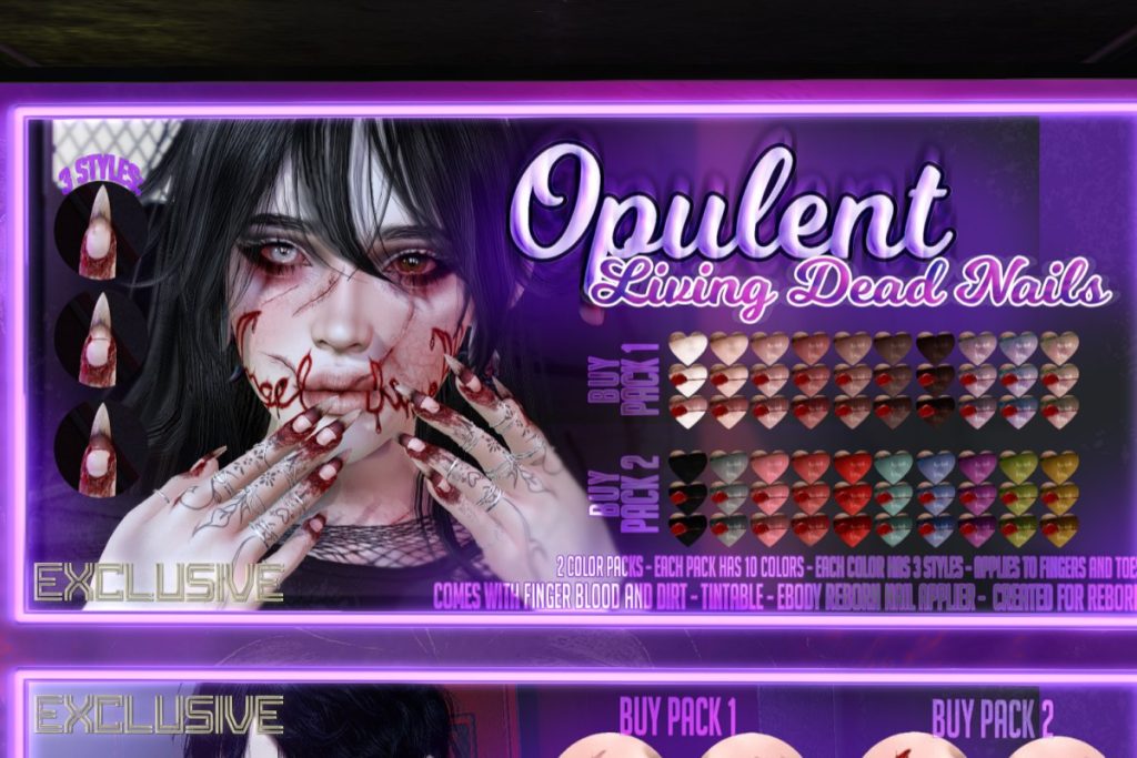 Living Dead Nails - Reborn, L$500 each