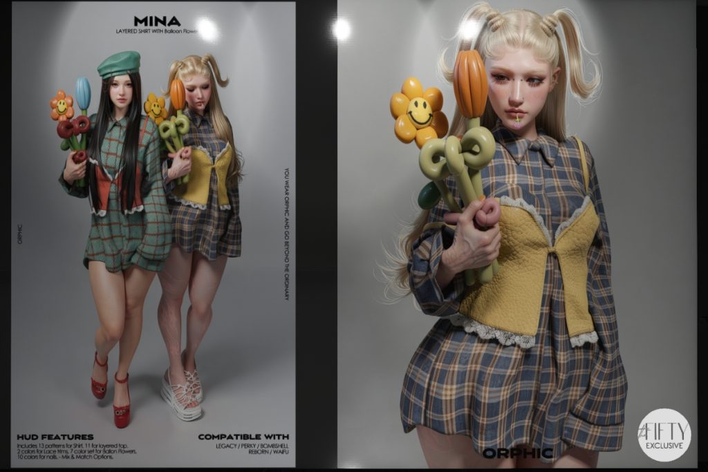 Mina Shirt - Legacy/Reborn/+mods, L$799 each/L$1699 FP