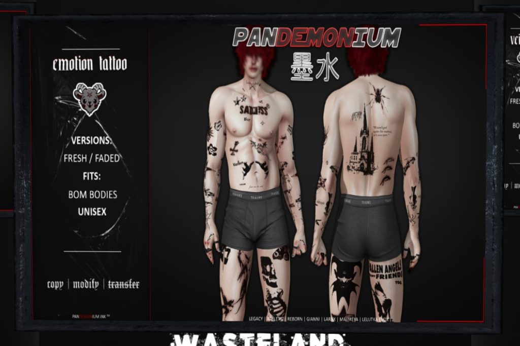 Emotion Tattoo - EvoX/Gianni/Legacy F+M/Maitreya/Reborn/+mods, L$250