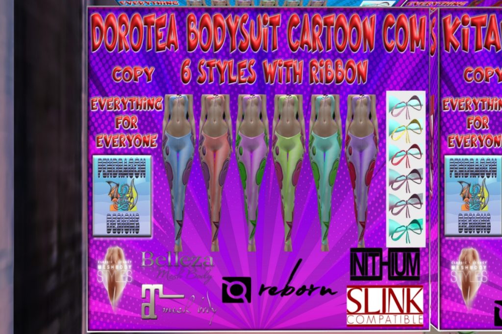 Dorotea Bodsuit Cartoon Com - Belleza/Inithium/Legacy/Maitreya/Reborn/Slink, L$300