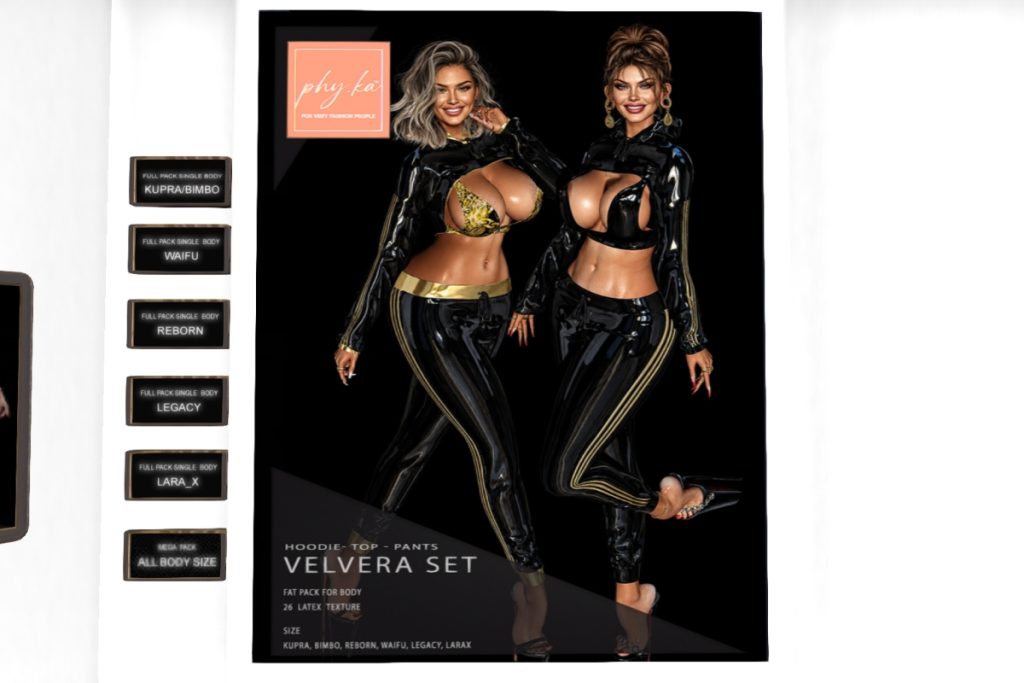 Velvera Set - Inithium/Legacy/Maitreya/Reborn/+mods, L$699 each