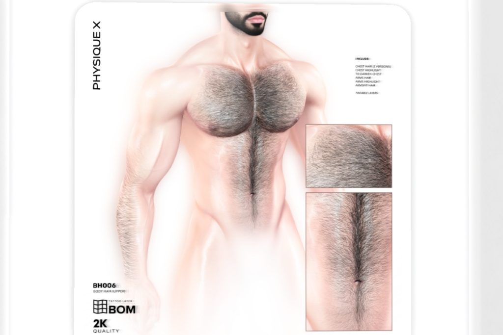 BH006 Body Hair- EvoX, L$399