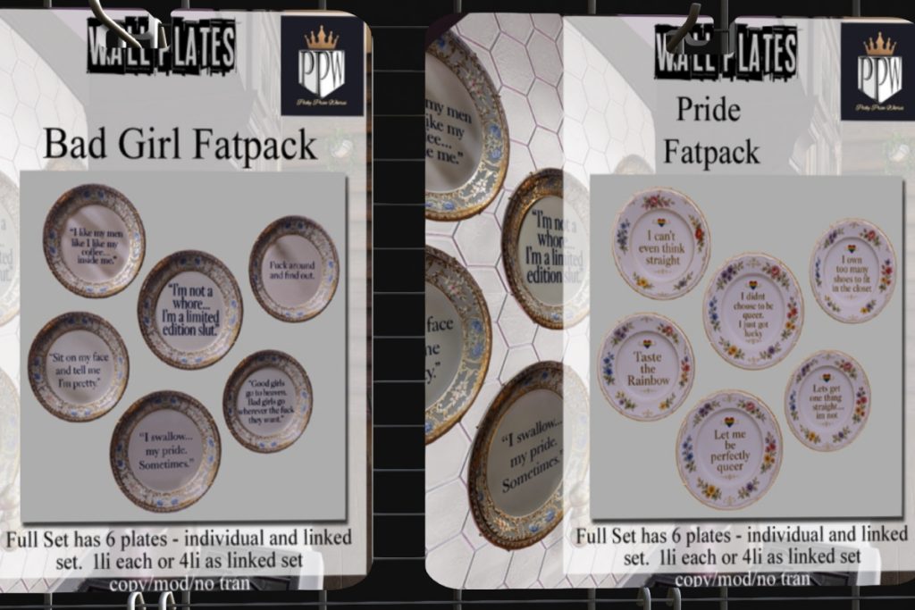 Wall Plate Sets, L$499 each