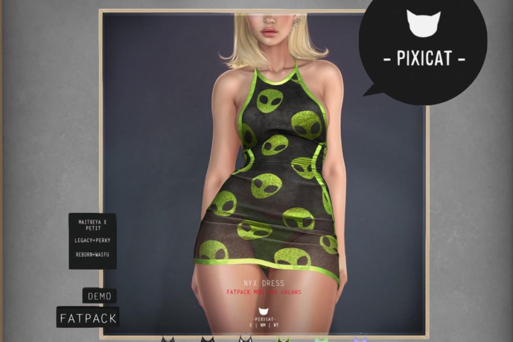 Nyx Dress - Legacy/MaitreyaX/Reborn/+mods, L$188 each/L$888 FP