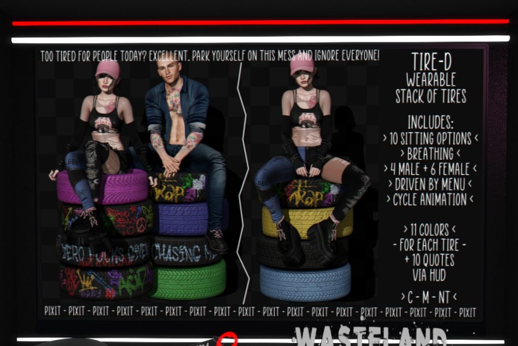 Tired-D Wearable Stack of Tires, L$250