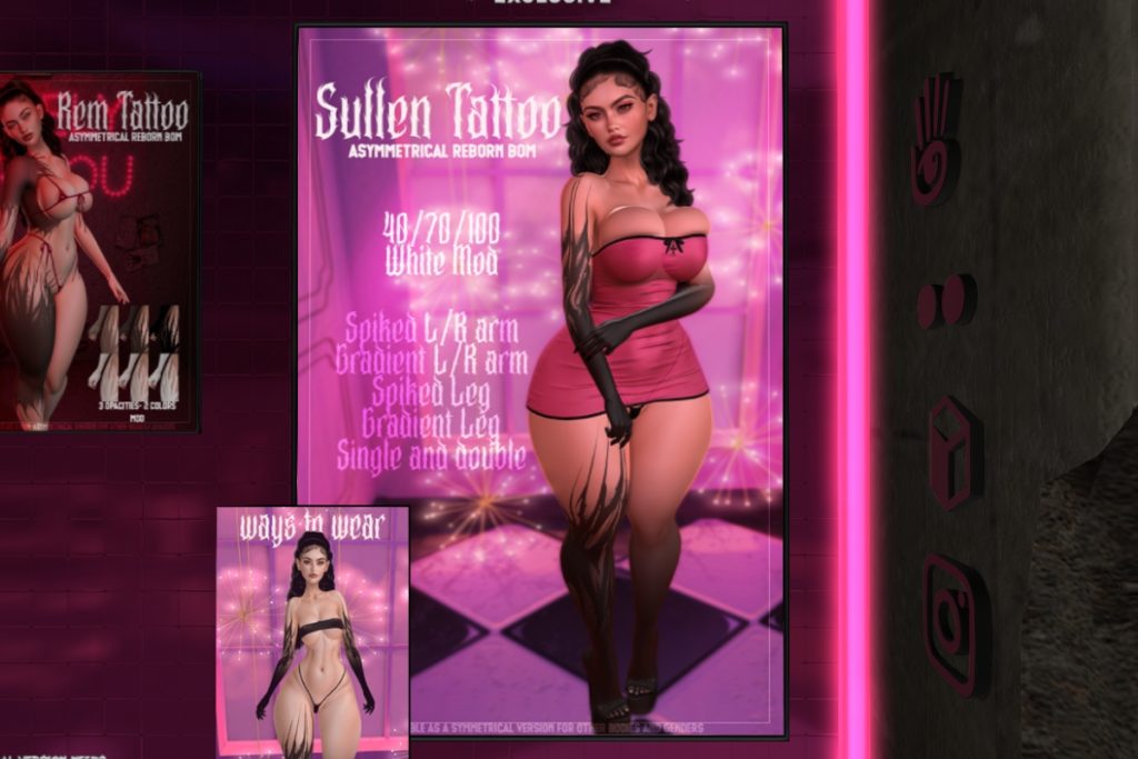 Sullen Tattoo - BOM for Reborn, L$299