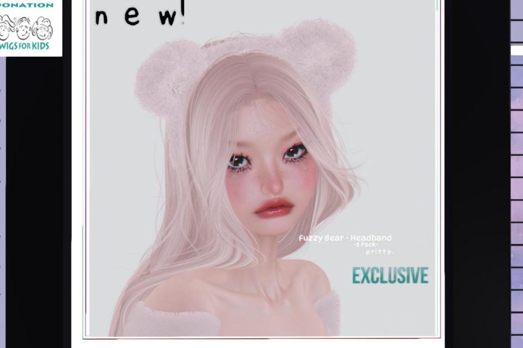 Fuzzy Bear Headband, L$200