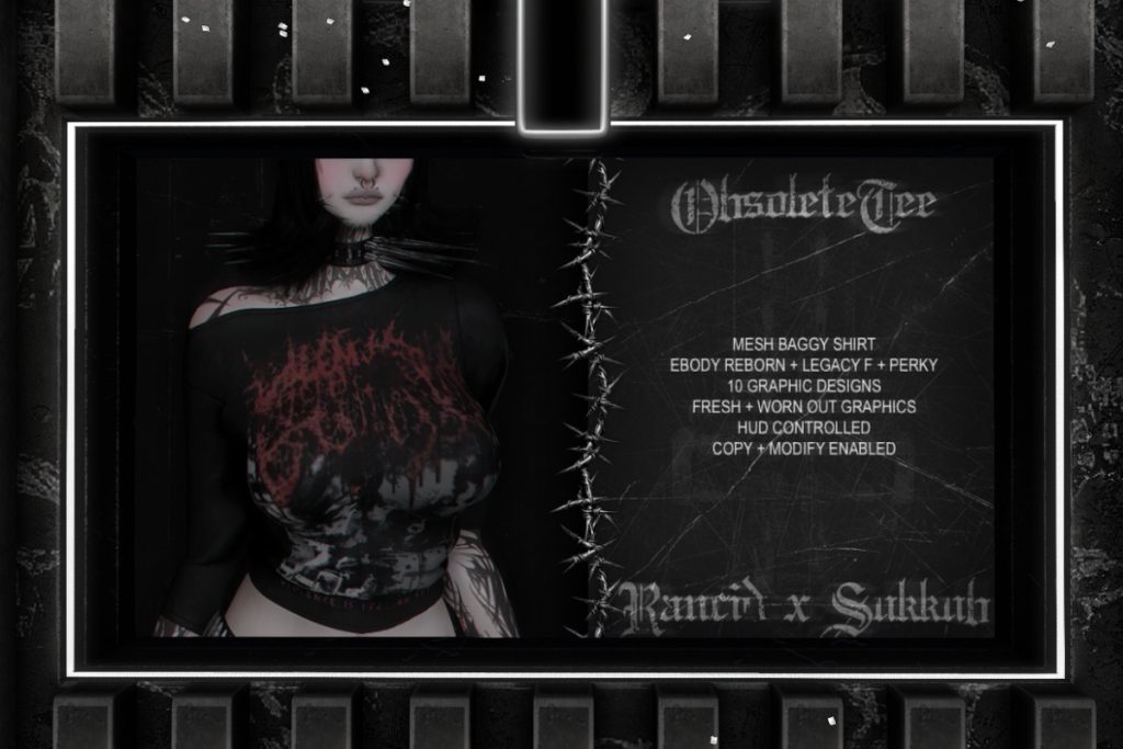 Obsolete Tee - Legacy/Reborn/+mods, L$250
