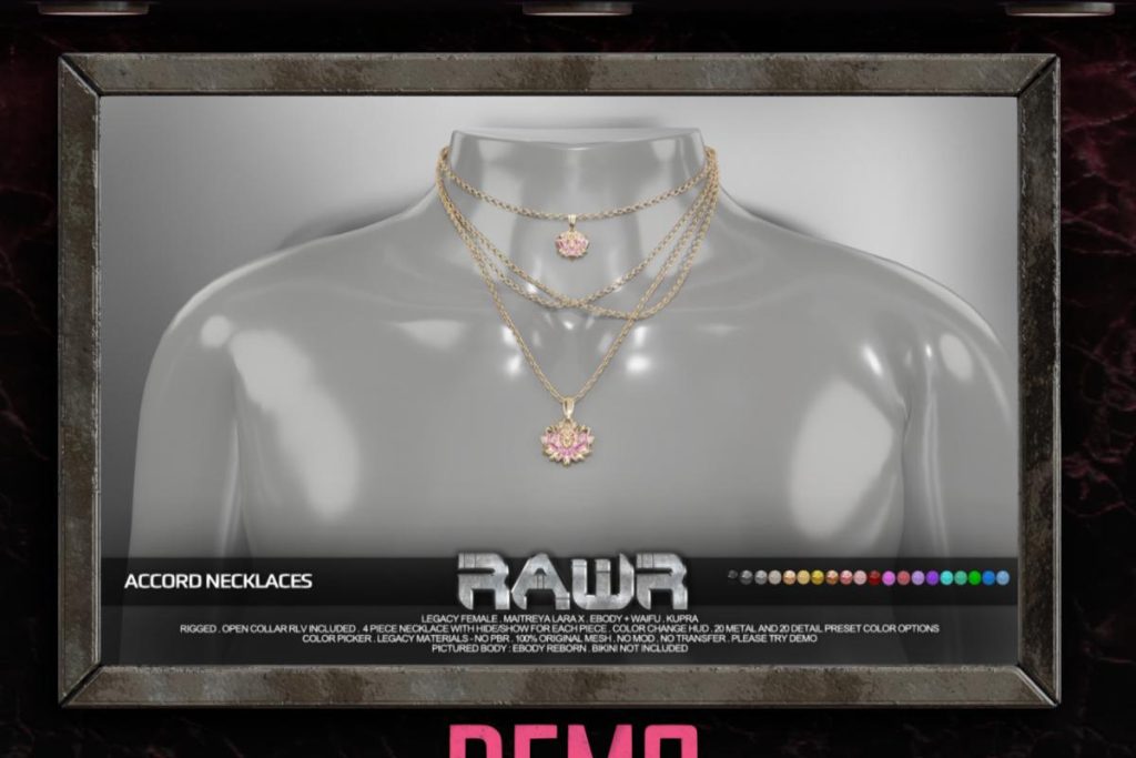 Accord Necklaces - Inithium/Legacy/MaitreyaX/Reborn/+mods, L$315