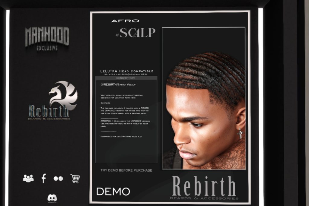 Afro Scalp - EvoX, L$349 each/L$879 FP