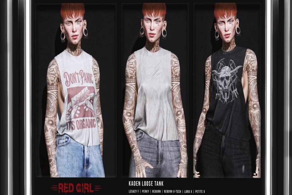 Kaden Loose Tank - Legacy/MaitreyaX/Reborn/+mods, L$275 each/L$650 each FP/L$1350 MP