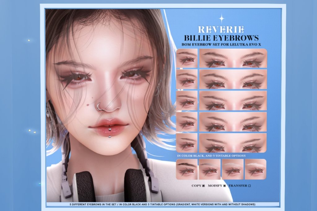 Billie Eyebrows - EvoX, L$299