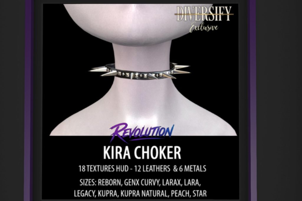 Kira Choker - GenX/Inithium/Legacy/Maitreya/Peach/Reborn/Star/+mods, L$100