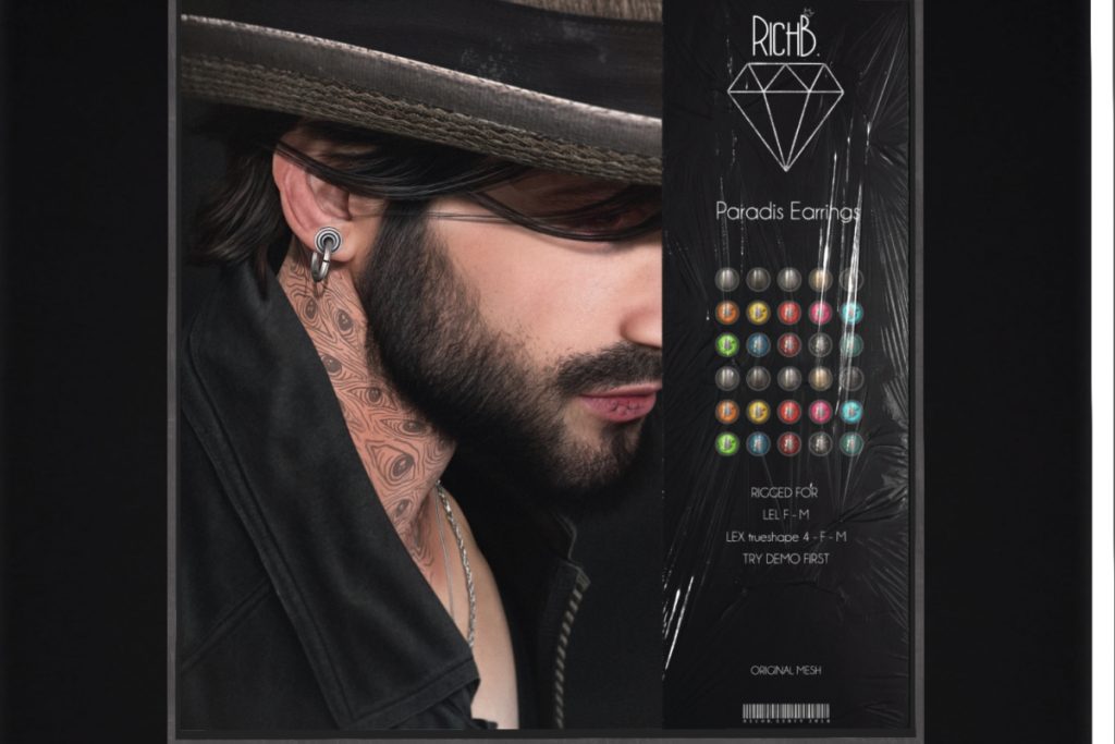 Paradis Earrings - EvoX, L$350