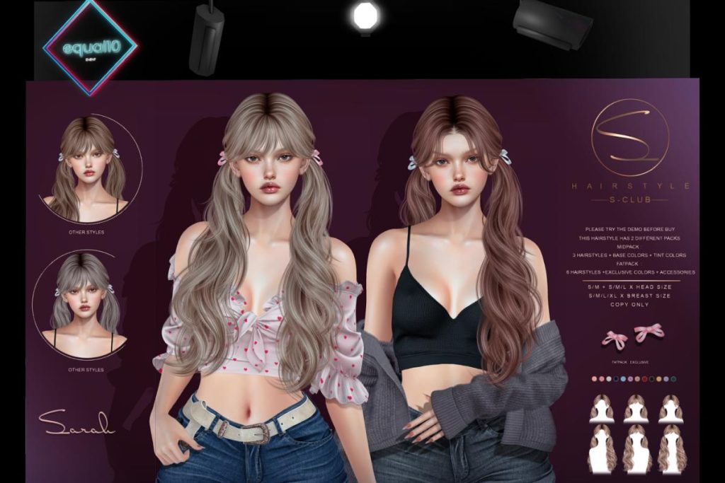 Sarah Hairstyle, L$699/L$999 FP