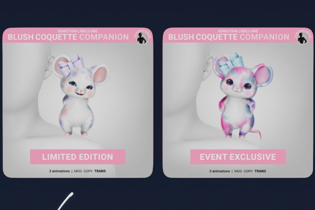 Blush Coquette Companion Limited Edition, L$188 | Blush Coquette Companion Event Exclusive, L$188