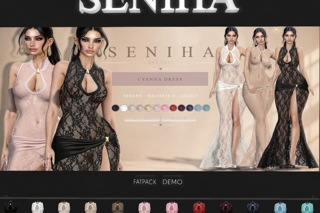 Cyanna Dress - Legacy/MaitreyaX/Reborn, L$199 each/L$1299 FP