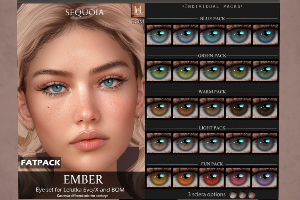 Ember Eyes - BOM/Evo/EvoX, L$279 each/L$950 FP