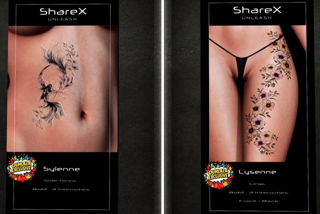 Sylennee &amp; Lysenne Tattoos, L$200-L$250 each