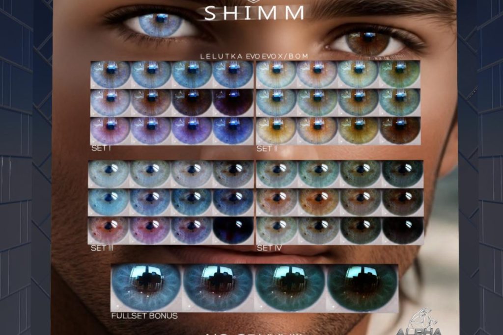 Eyes - BOM/EvoX, L$288 each/L$1000 FP