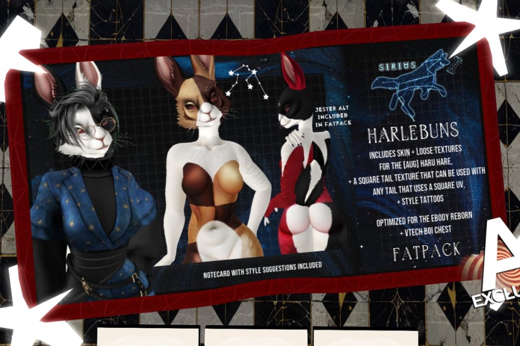 Harlebuns BOM Mod - BOM/See Ad for Fits, L$600 each/L$3600 FP