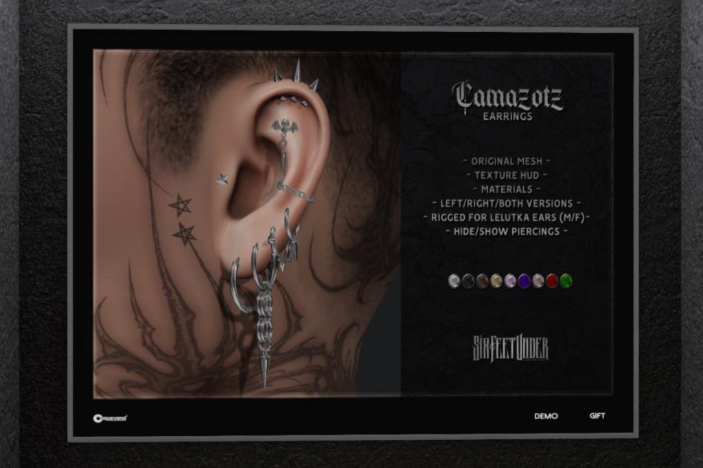 Camazotz Earrings - EvoX Ears, L$249