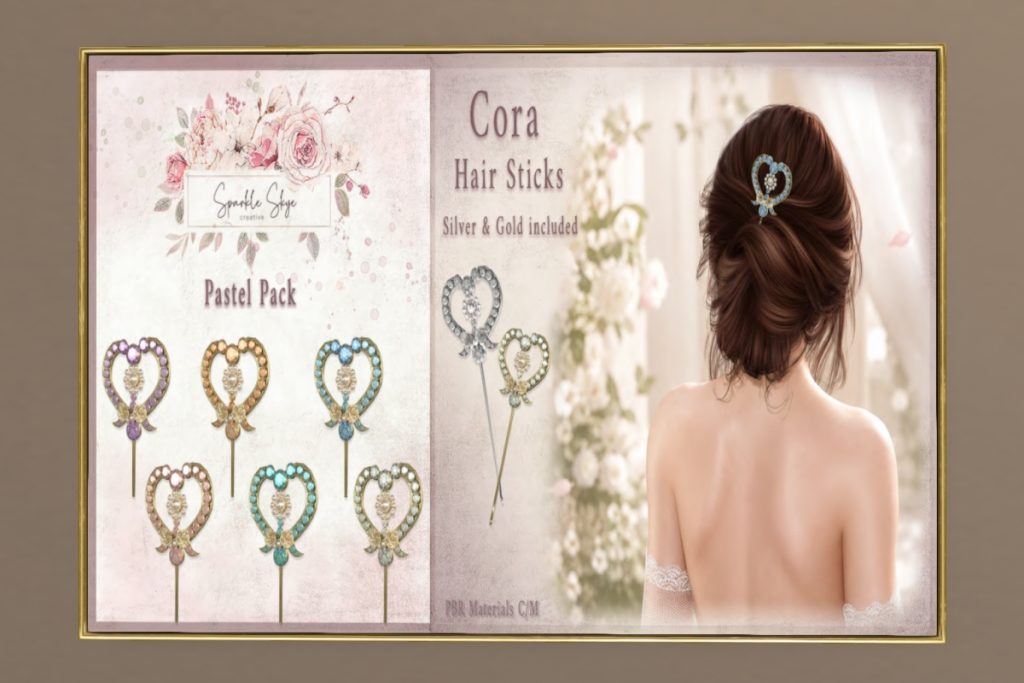 Cora Hair Sticks Pastel Pack, L$285