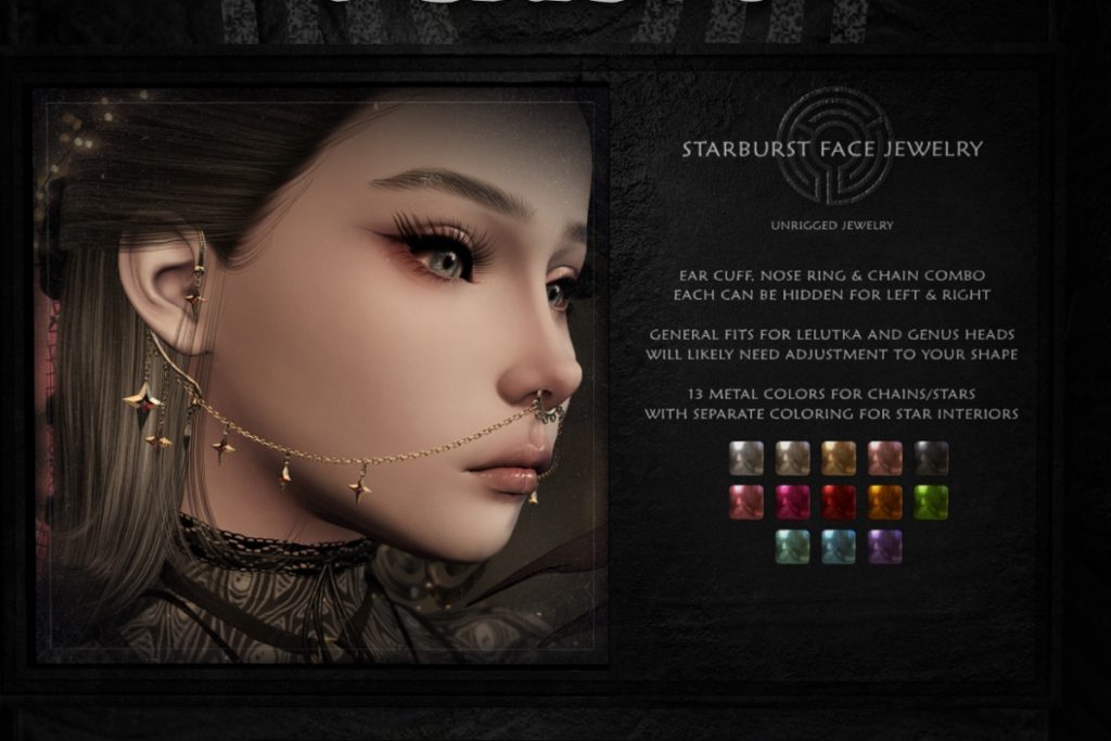 Starburst Face Jewelry, L$250