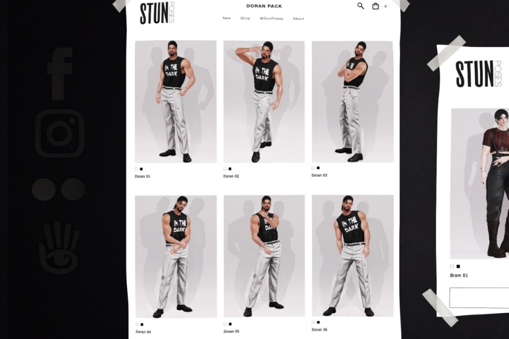 Doran #285 Poses, L$60 each,  L$200 FP
