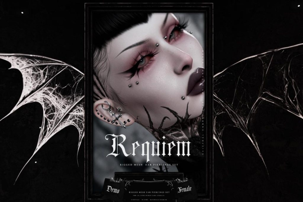 Requiem Ear Piercings Set - EvoX Human Female, L$383