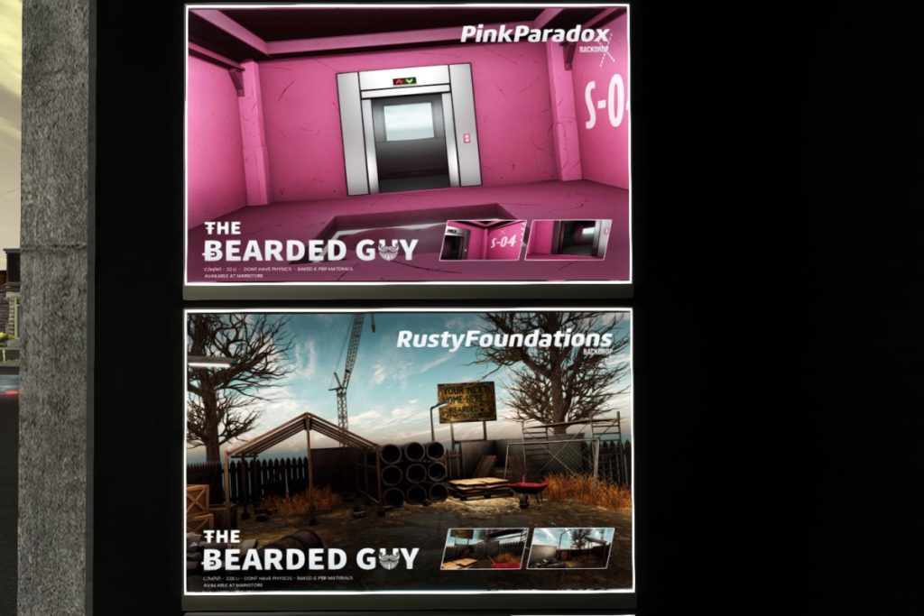 Pink Paradox &amp; Rusty Foundations Backdrop, L$349 each