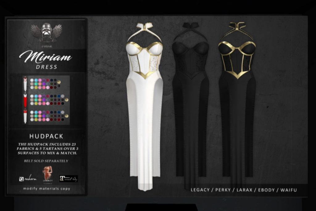 Miriam Dress - Legacy/MaitreyaX/Reborn, L$319 each/L$1499 FP
