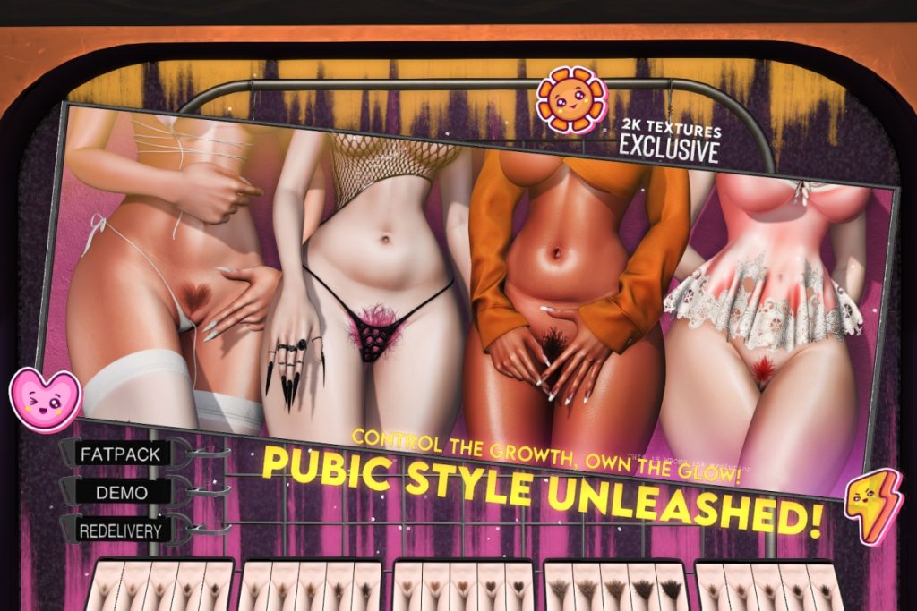Pubic Hairs, L$299 each/L$899 FP