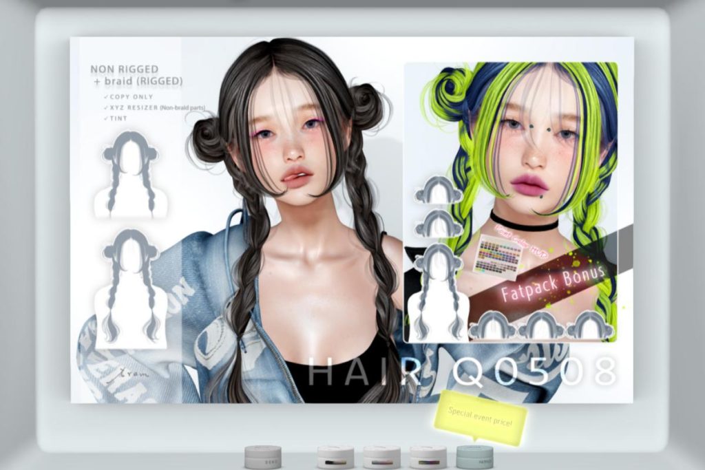 Q0508 Hair, L$388 each/L$688 FP