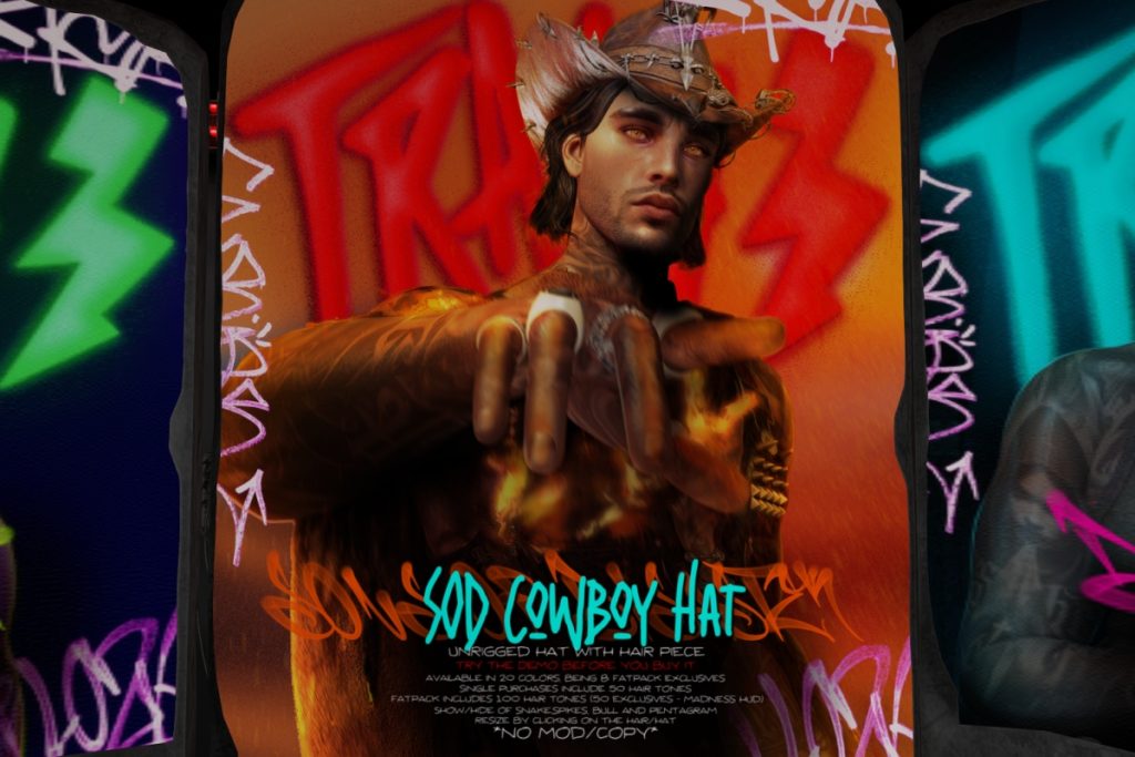 Sod Cowboy Hat, L$299 each/L$1000 FP
