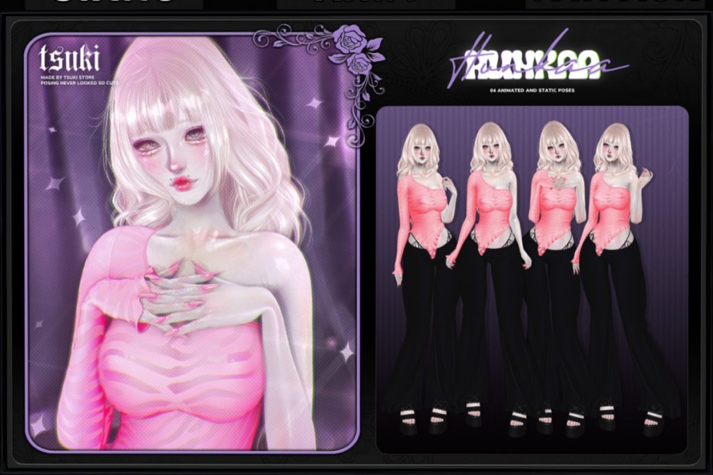Hunkaa Poses, L$100 each/L$349 FP